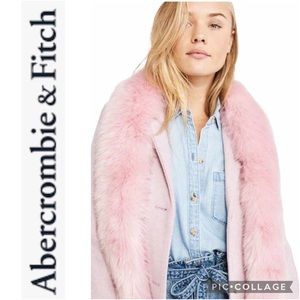 A&F Pretty Pastel Pink Faux Fur Scarf Boa